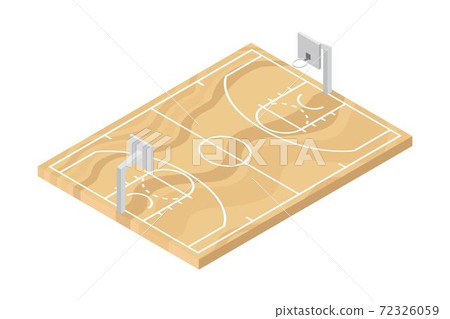 Isometric basketball field set vector illustration Isometric basketball field set vector illustration 72326059