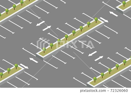 Empty car parking isometric design vector illustration Empty car parking isometric design vector illustration 72326060