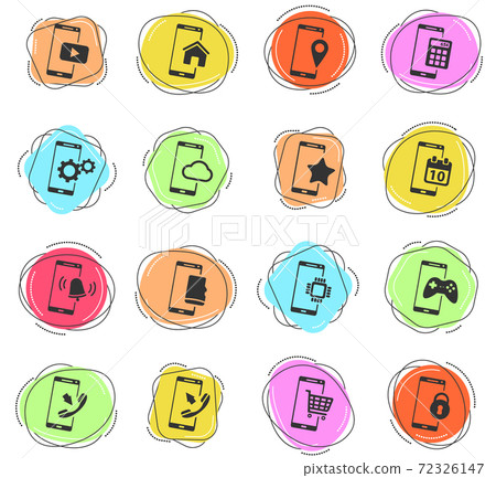 Smartphone simply icons Smartphone simply icons 72326147
