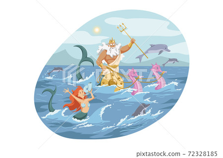 Mythology, Greece, Olympus, god, Neptune, religion concept 72328185