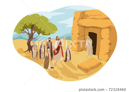 Revival of Lazarus by Christ, Bible concept Revival of Lazarus by Christ, Bible concept 72328460