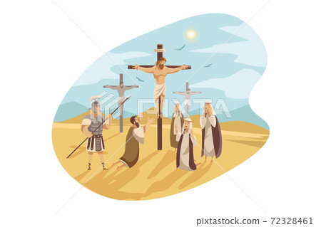 Crucifixion of Christ, Bible concept 72328461