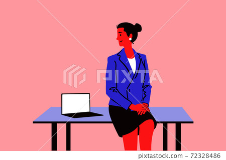 Businesswoman in office concept 72328486