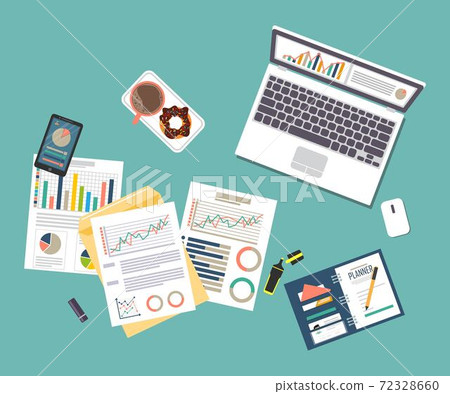 Auditing concept vector illustration. Tax process. Business background. Flat design of analysis, data, accounting, planning, management, research, calculation, reporting, project management. Auditing concept vector illustration. Tax process. Business background. Flat design of analysis, data, accounting, planning, management, research, calculation, reporting, project management. 72328660