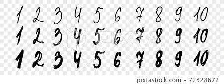 Hand drawn arabic numbers set collection Hand drawn arabic numbers set collection 72328672
