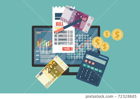 Auditing concept vector illustration. Tax process. Business background. Flat design of analysis, data, accounting, planning, management, research, calculation, reporting, project management. Auditing concept vector illustration. Tax process. Business background. Flat design of analysis, data, accounting, planning, management, research, calculation, reporting, project management. 72328685