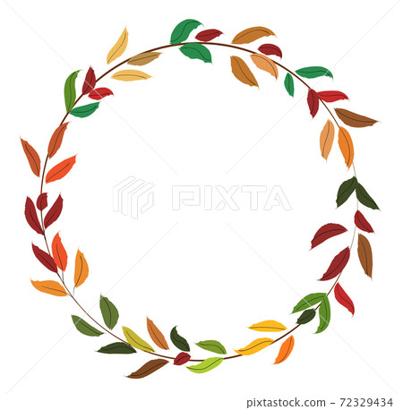 Abstract circle made from colorful autumn season leaves Abstract circle made from colorful autumn season leaves 72329434
