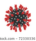 3d render of a coronavirus germ isolated on white background 72330336