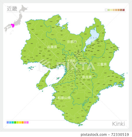 近畿地區地圖/近畿/城市/城鎮/村莊名稱（城市/城鎮/村莊/分區） 72330519
