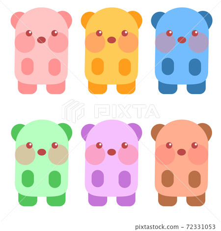 平面設計的可愛的小動物 平面設計的可愛的小動物 72331053