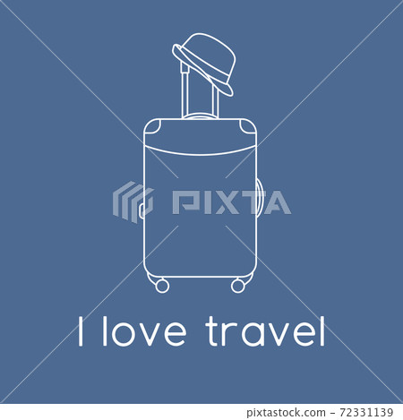 Vector illustration Suitcase Sun hat Travel Summer Vector illustration Suitcase Sun hat Travel Summer 72331139