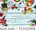 Christmas food background with cookies on copy space top view 72332908