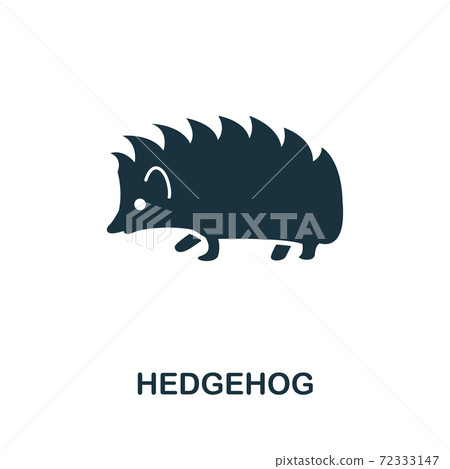 Hedgehog vector icon symbol. Creative sign from hedgehog icons collection. Filled flat Hedgehog icon for computer and mobile 72333147