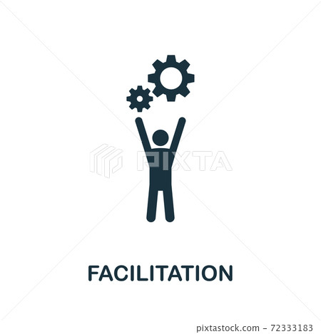 Facilitation vector icon symbol. Creative sign... - Stock Illustration ...