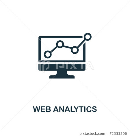 Web Analytics icon. Premium style design from advertising icon collection. UI and UX. Pixel perfect Web Analytics icon for web design, apps, software, print usage. 72333206