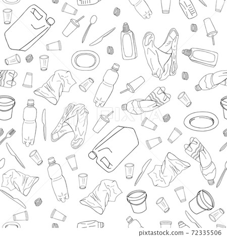 Seamless pattern with different kinds of...-插圖素材 [72335506] - PIXTA圖庫
