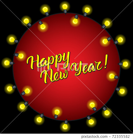 Vector inscription happy new year Vector inscription happy new year 72335582