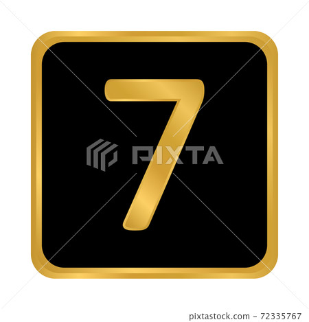 Gold number seven button. Gold number seven button. 72335767