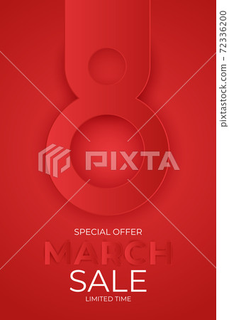 8 March sale banner Background Design. Template for advertising, web, social media and fashion ads. Poster, flyer, greeting card, header for website Vector Illustration. EPS10 8 March sale banner Background Design. Template for advertising, web, social media and fashion ads. Poster, flyer, greeting card, header for website Vector Illustration. EPS10 72336200