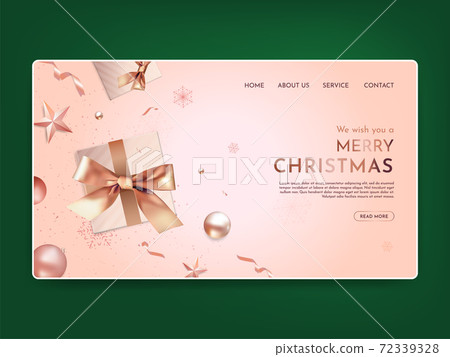 Realistic Christmas Landing Page 72339328