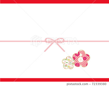 日本現代和時尚的紅白梅花圖案 日本現代和時尚的紅白梅花圖案 72339380