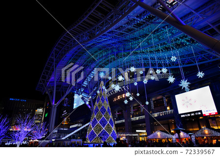 JR Hakata Station Station front Christmas illuminations JR Hakata Station Station front Christmas illuminations 72339567