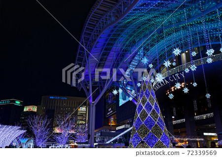 JR Hakata Station Station front Christmas illuminations 72339569