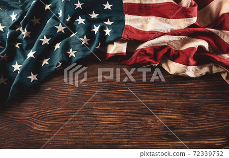 Martin Luther King Day celebrated concept. American flag on old wooden background Martin Luther King Day celebrated concept. American flag on old wooden background 72339752