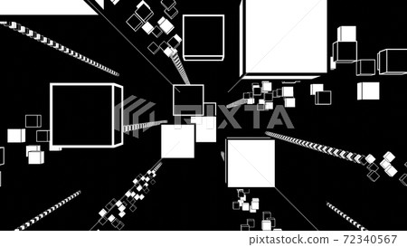 具有黑白方塊，簡單粒子的摘要[其他版本] 72340567