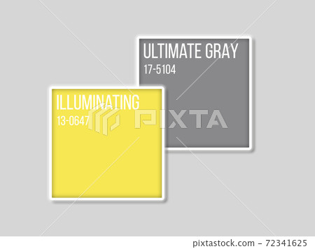 Pantone color of the year 2021. Main trendy colors illuminating and ultimate gray 72341625