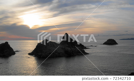 從Meganeiwa海岸天文台看到的夕陽 從Meganeiwa海岸天文台看到的夕陽 72342710