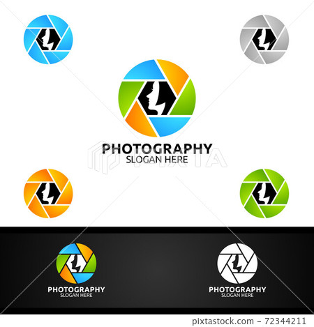 Fashion Camera Photography Logo Icon Vector Design Template 72344211