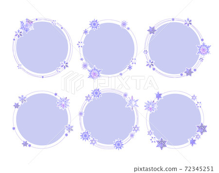 Round frame like snow - Stock Illustration [72345251] - PIXTA