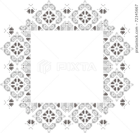 Cute frame of Amami Oshima Tatsugo pattern lace Cute frame of Amami Oshima Tatsugo pattern lace 72345667