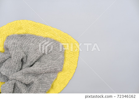 knitted scarves in trendy colors of the 2021 72346162