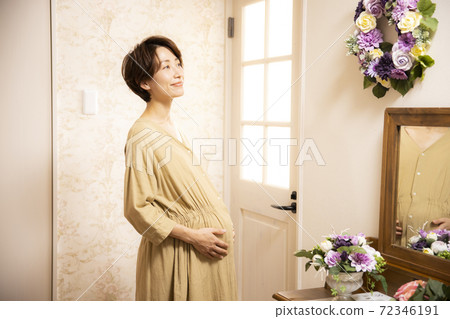 Pregnant woman full month maternity 72346191