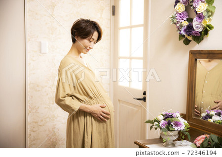 Pregnant woman full month maternity 72346194