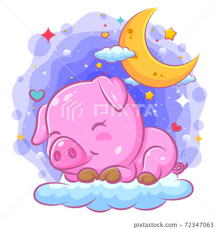 cartoon, pig, vector 72347063