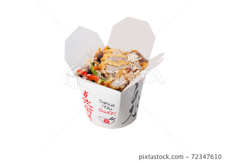 Japanese cuisine. Fried rice with pork and vegetables Japanese cuisine. Fried rice with pork and vegetables 72347610