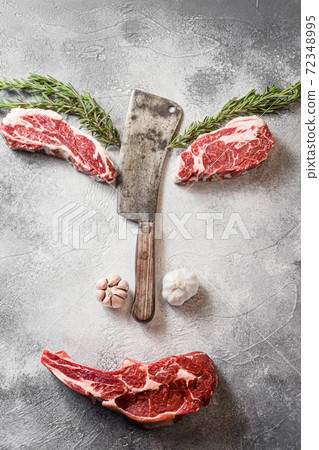 Concept Various beef black angus beauty steak or 72348995