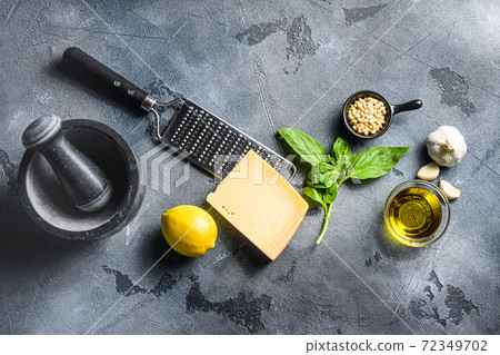 Pesto Ingredients italian recipe Fresh basil, Pesto Ingredients italian recipe Fresh basil, 72349702