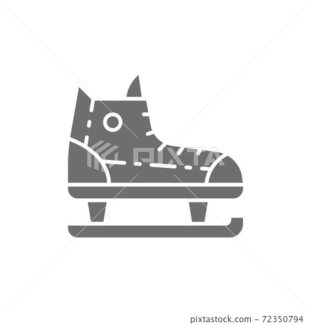 Skates, sports equipment grey icon. Isolated on white background 72350794