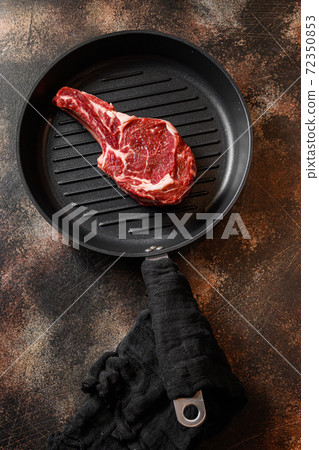 Cowboy steak on the grill pan or tomahawk steak 72350853