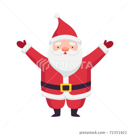 Santa Claus with White Beard as Christmas... - Stock Illustration ...