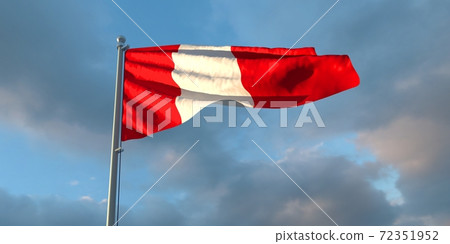3d rendering of the national flag of the Peru 3d rendering of the national flag of the Peru 72351952