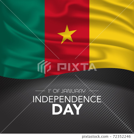 Cameroon happy independence day greeting card, banner, vector illustration 72352246