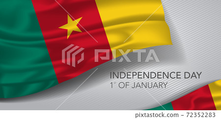 Cameroon happy independence day greeting card, banner with template text vector illustration 72352283