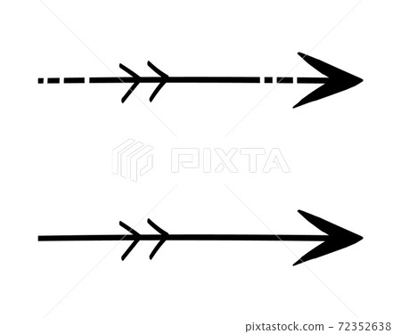 Hand lettering arrow - Stock Illustration [72352638] - PIXTA