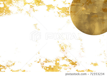 New Year's card background material, zodiac, 2021, moon, gold leaf 72353234