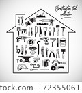 Construction tool collection. Icons set. 72355061